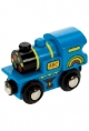 Bigjigs Wooden Railway - Blue ABC Engine